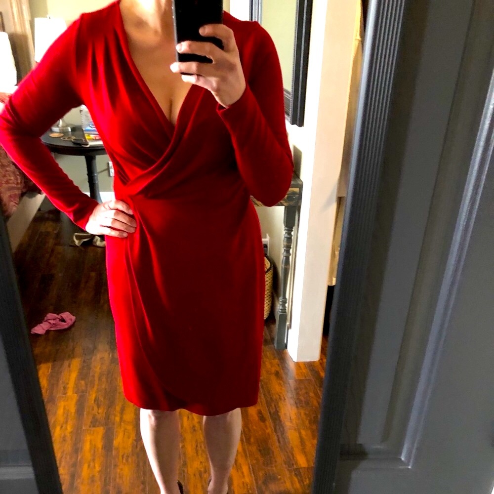 Ann Taylor Long sleeve wrap dress